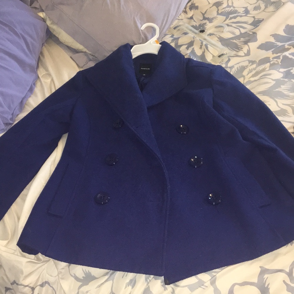 Blue pea coat
